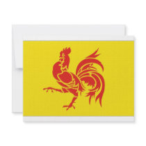 Belgium Walloon Region Flag Personalized Announcement