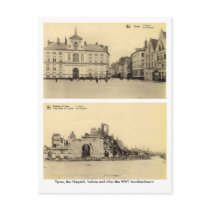 Belgium, Ypres - WW1 Bombardment Postcards