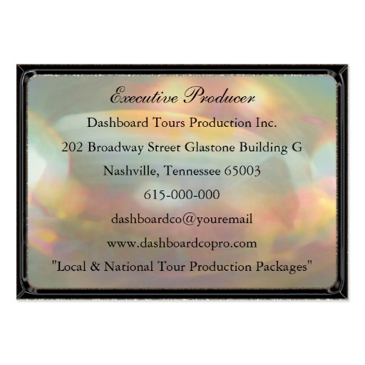 Belgravia  2.5 Pearl Professional Business Card Templates (back side)