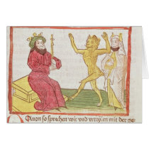 Belial dances before King Solomon Cards