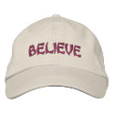 Believe Affirmation Inspirational Embroidered Cap embroidered hats