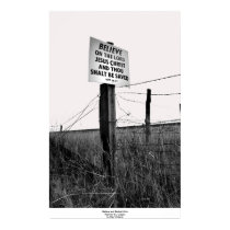 Believe and Barbed Wire, Highway 97, Oregon posters