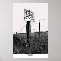 Believe and Barbed Wire, Highway 97, Oregon Posters