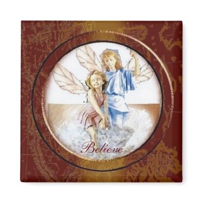 Believe Angels Magnet by elenaind