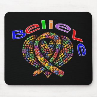 Believe Autism mousepad