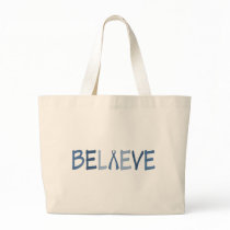 Believe- Blue Awareness Canvas Bag