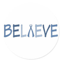 Believe- Blue Awareness Sticker