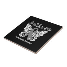 Believe - Brain Cancer Butterfly Tile