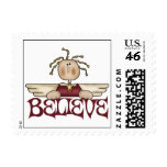 Believe Christmas Angel Postage Stamps