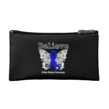 Believe - Colon Cancer Butterfly Cosmetic Bag