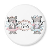 Believe Dream Cats Refrigerator Magnets