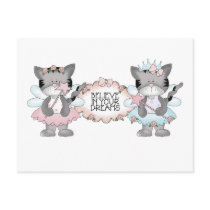 Believe Dream Cats Postcard