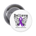 Believe Epilepsy Awareness buttons