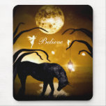 Believe Fairies and Unicorn fantasy pond Mouse Pad