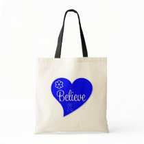 Believe Heart Anal Cancer Tote Bags