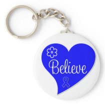 Believe Heart Anal Cancer Keychains