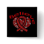 Believe Heart Disease Pinback Buttons