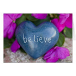 Believe Heart Rock 8 Greeting Card