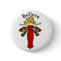 Believe Holiday Dragonfly Fairy buttons