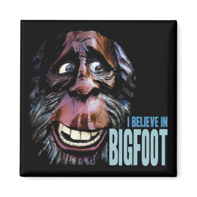 Believe in Bigfoot -  Funny Sasquatch Face Refrigerator Magnet by NetSpeak