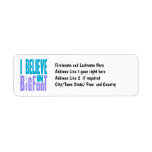 Believe in BIGfoot! Custom Return Address Labels