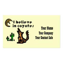 Believe in Coyotes Business Card Template