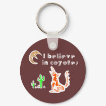 Believe in Coyotes Keychain