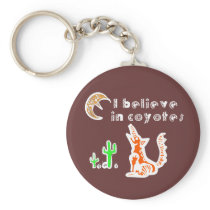 Believe in Coyotes Keychain