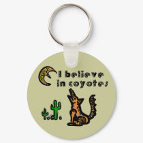 Believe in Coyotes Keychain