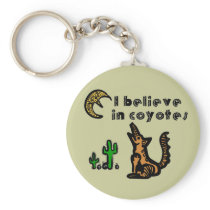 Believe in Coyotes Keychain