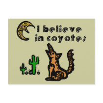 Believe in Coyotes Notes Card