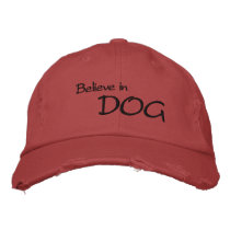 Believe in DOG Hat Embroidered Baseball Caps