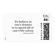 Believe in Dreams quote postage