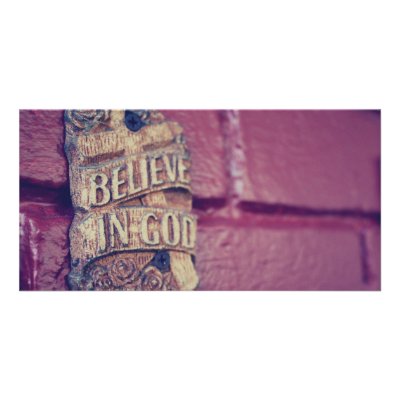 Believe in God Photo Card Template by AgathaCastro