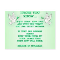 believe in miracles postcards