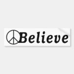 BELIEVE in PEACE Bumper Stickers