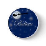 Believe In Santa Pinback Button