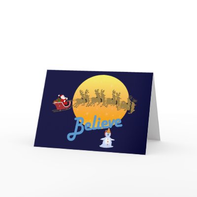Believe In Santa Claus Greeting Cards by IslandVintage