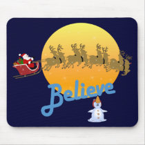 Believe In Santa Claus Mouse Mat
