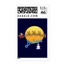 Believe In Santa Claus Postage Stamp