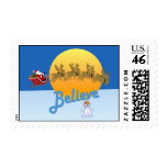 Believe In Santa Claus Postage Stamps