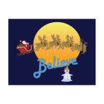 Believe In Santa Claus postcards
