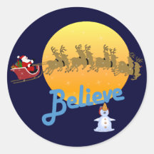 Believe In Santa Claus Sticker
