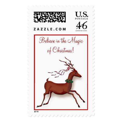 Believe in the Magic of Christmas! Postage by graficus