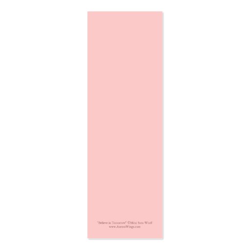Believe in Tomorrow Bookmark Business Cards (back side)