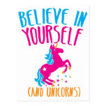Believe in yourself (and unicorns) postcard
