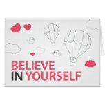 Believe in yourself typography and illustration card