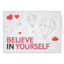Believe in yourself typography and illustration card