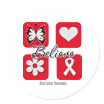 Believe Inspirations Bone Cancer stickers