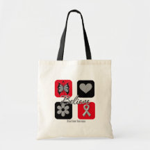 Believe Inspirations Brain Tumor Awareness Canvas Bag